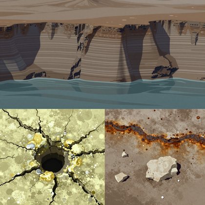 kelimutu vent and tidemark detail