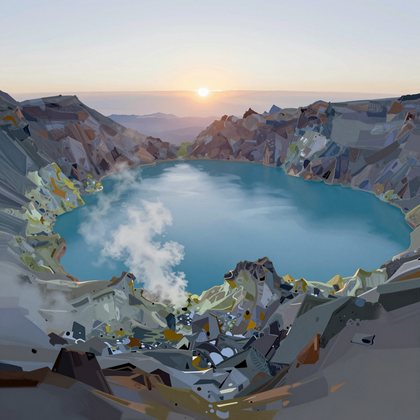 kelimutu dawn steam