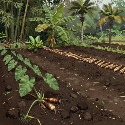 lingko margin taro and tuber beds