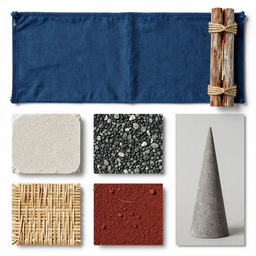 material palette and style register plate