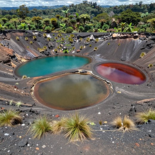 kelimutu rim three pits establishing
