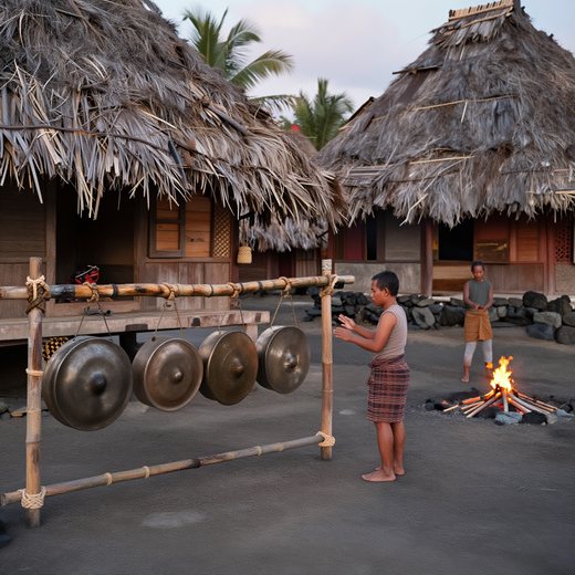 type gong player at work